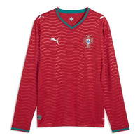 PUMA Portugal 2026 Home Long Sleeve Soccer Jersey 'Club Red Green Lagoon' 783279-01
