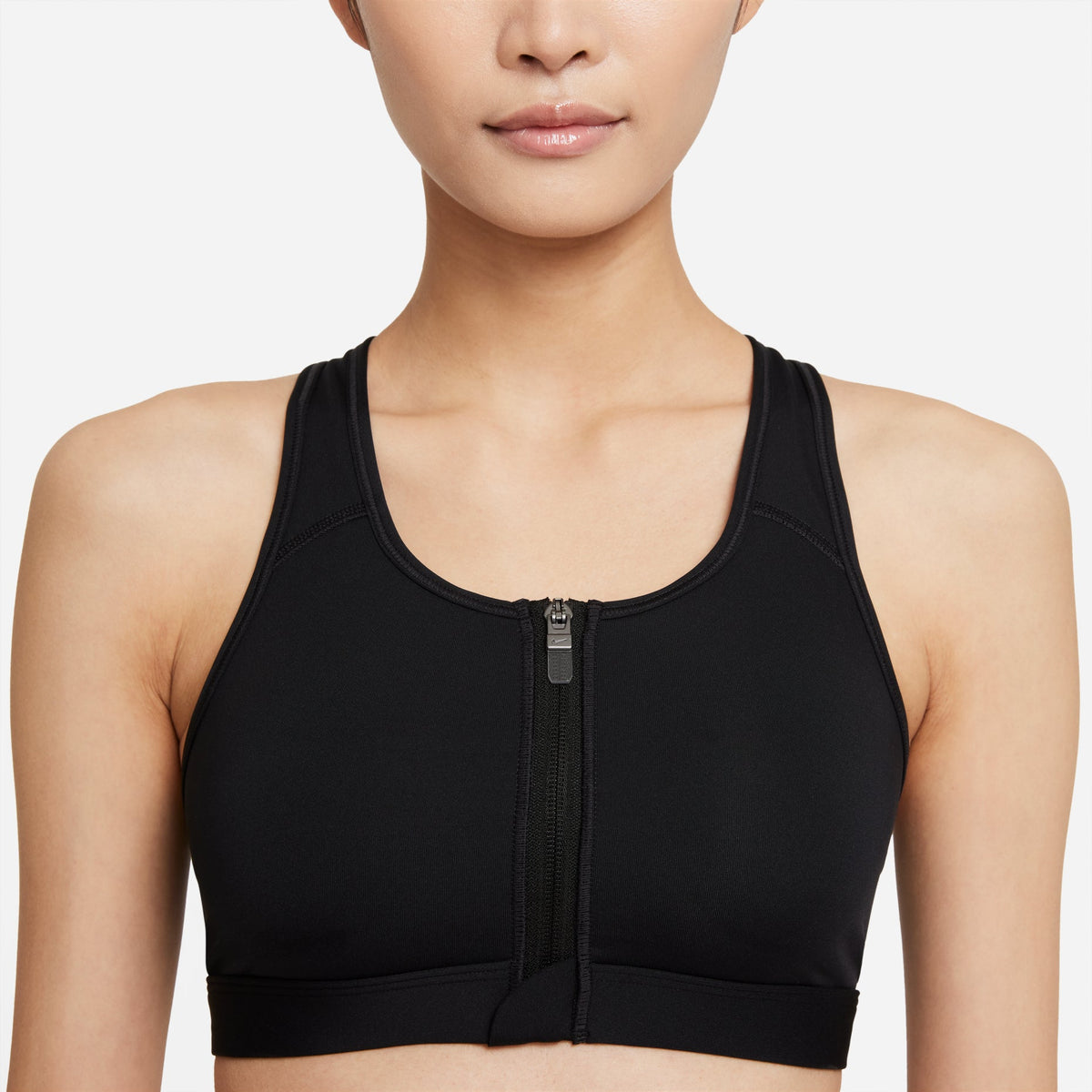 (WMNS) Nike Dri-FIT Swoosh Zip-Front Sports Bra 'Black' DD1206-010