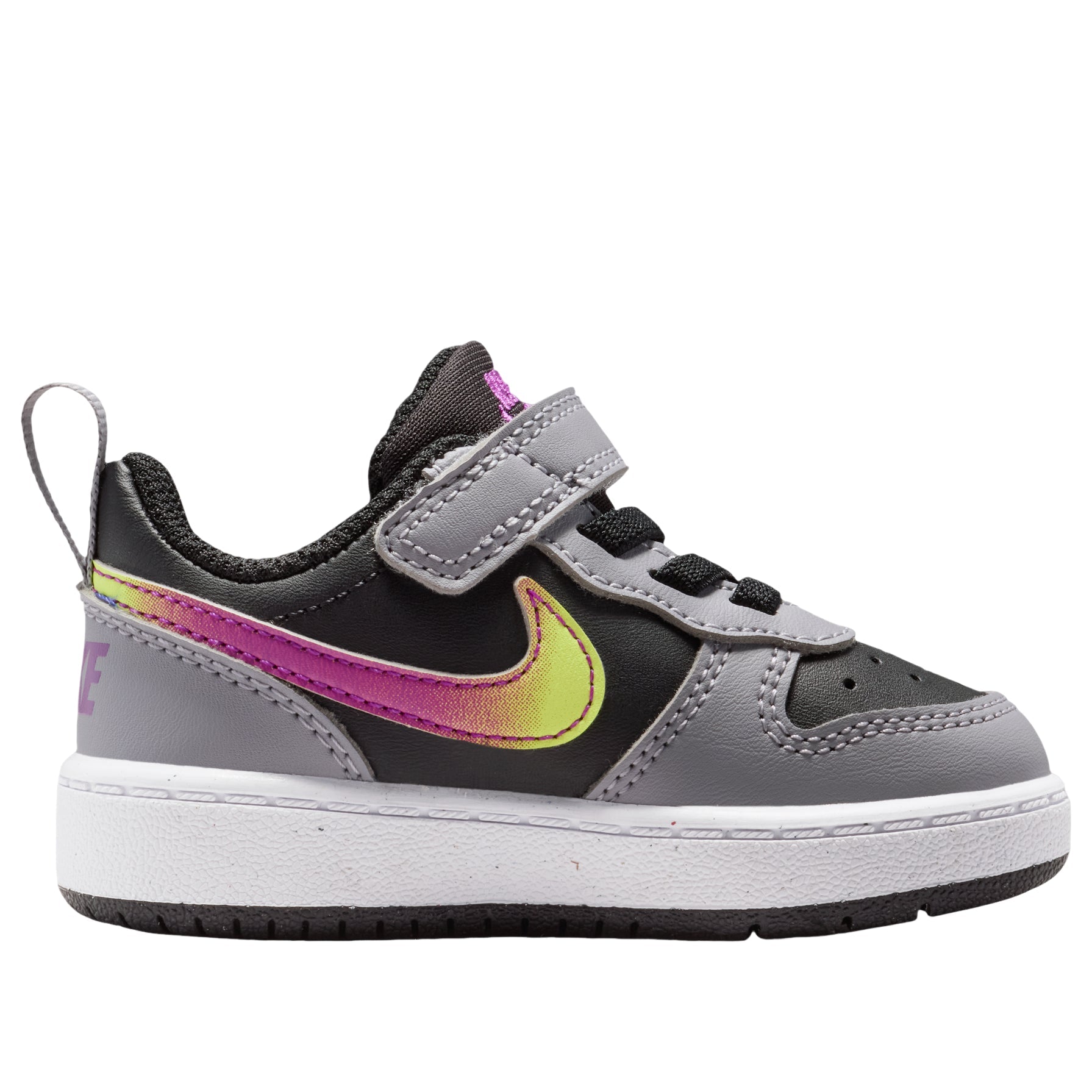 (TD) Nike Court Borough Low Recraft 'Black Cement Grey White Vivid Purple' IO6964-001