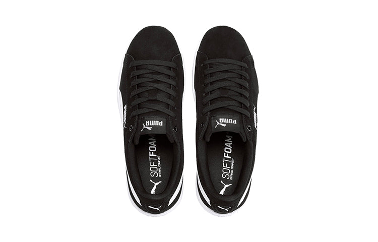 (GS) PUMA Vikky V2 Suede Casual Board Shoes Black/White 370510-01