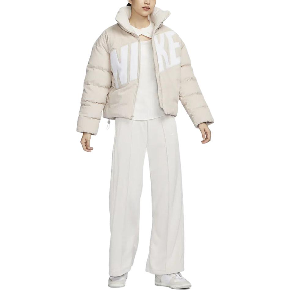 (WMNS) Nike Sportswear Essential Therma-FIT Oversized Corduroy Puffer 'Light Orewood Brown' FD8214-104