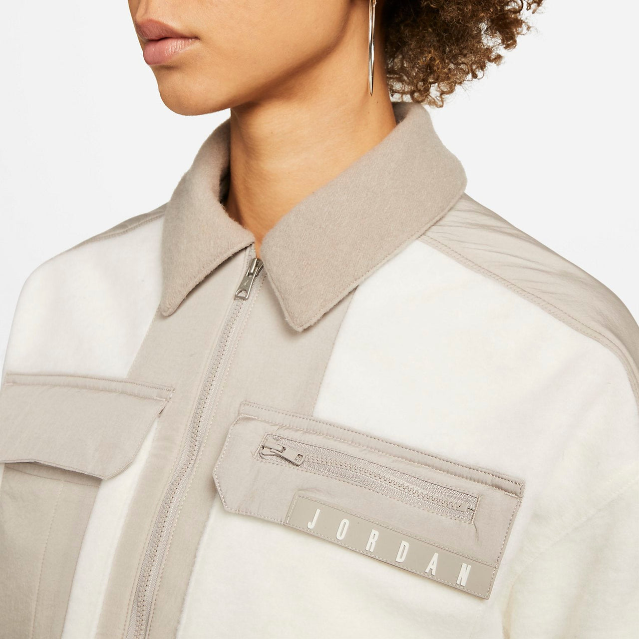 (WMNS) Air Jordan Cozy Full Zip Sports Jacket 'White' DJ2722-121