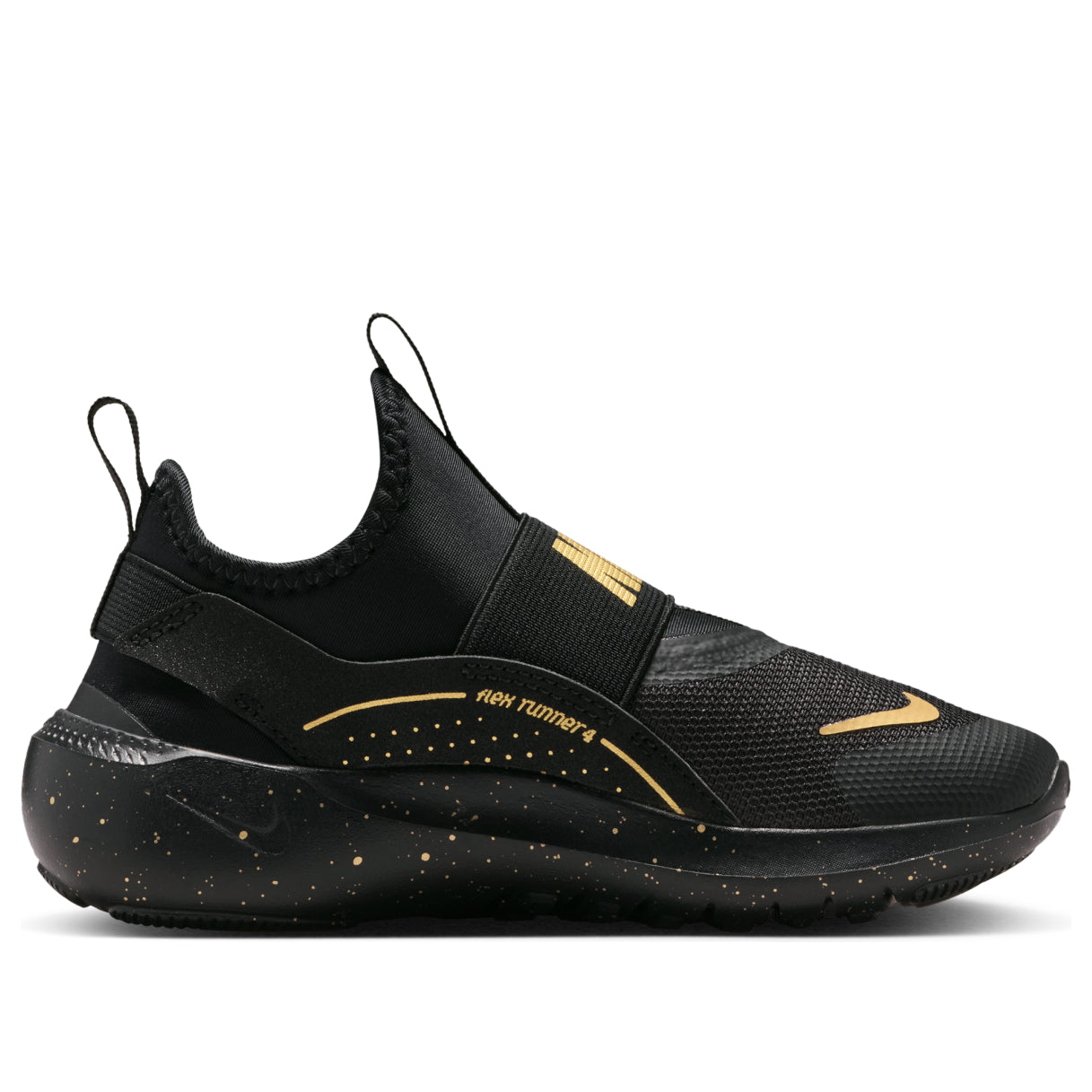 (PS) Nike Flex Runner 4 'Black Metallic Gold' IM6736-001