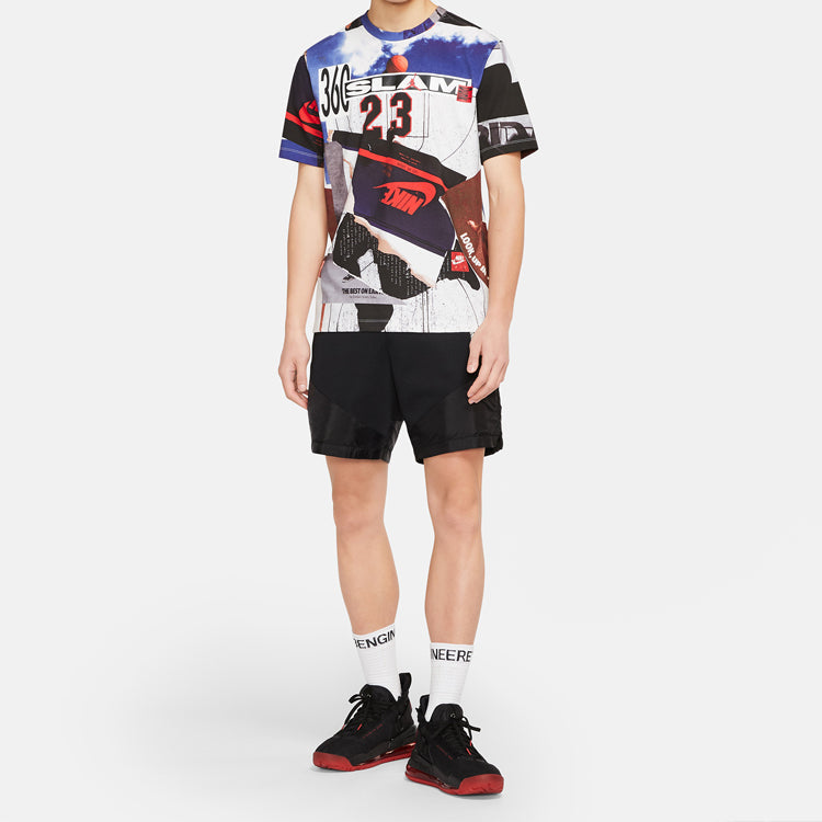Air Jordan PHOTO Sports Training Round Neck 'White Black' CJ6299-100