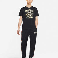 Nike Lebron Strive for Greatness Basketball Sports Printing Round Collar T-Shirt Men's Black DD0786-011