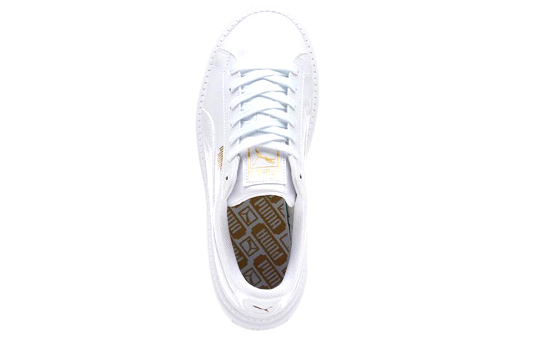 (WMNS) PUMA Suede Platform Trace Shoes White 367260-02