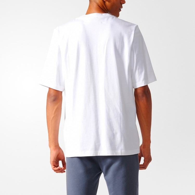 adidas originals Large Logo Printing Round Neck Short Sleeve White BK7174