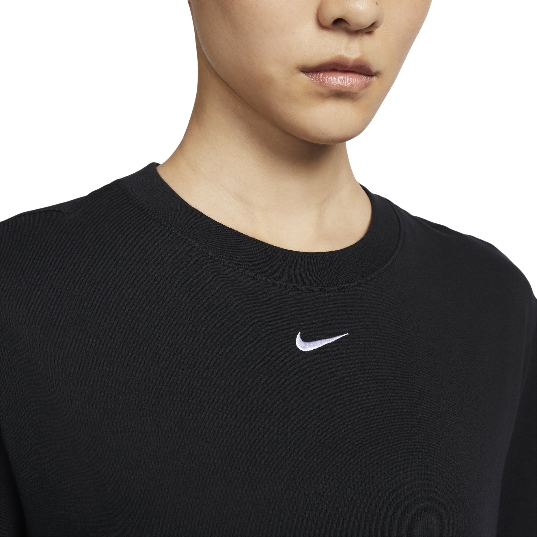 (WMNS) Nike Sportswear Essential Short-sleeve T-Shirt Dress 'Black' DV7883-010