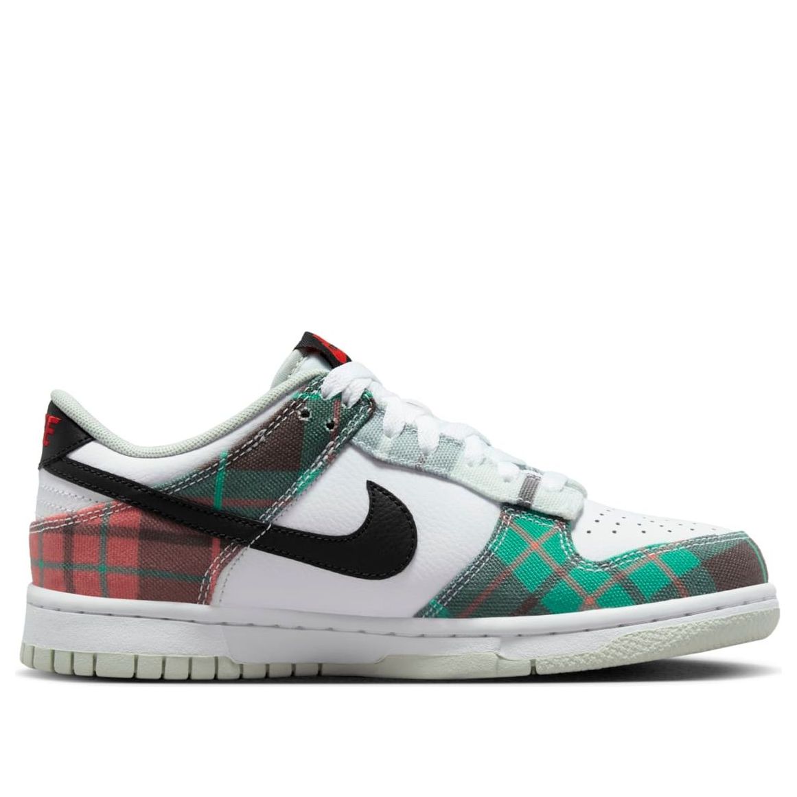 (GS) Nike Dunk Low Plaid 'White Red Green' DV8919-100
