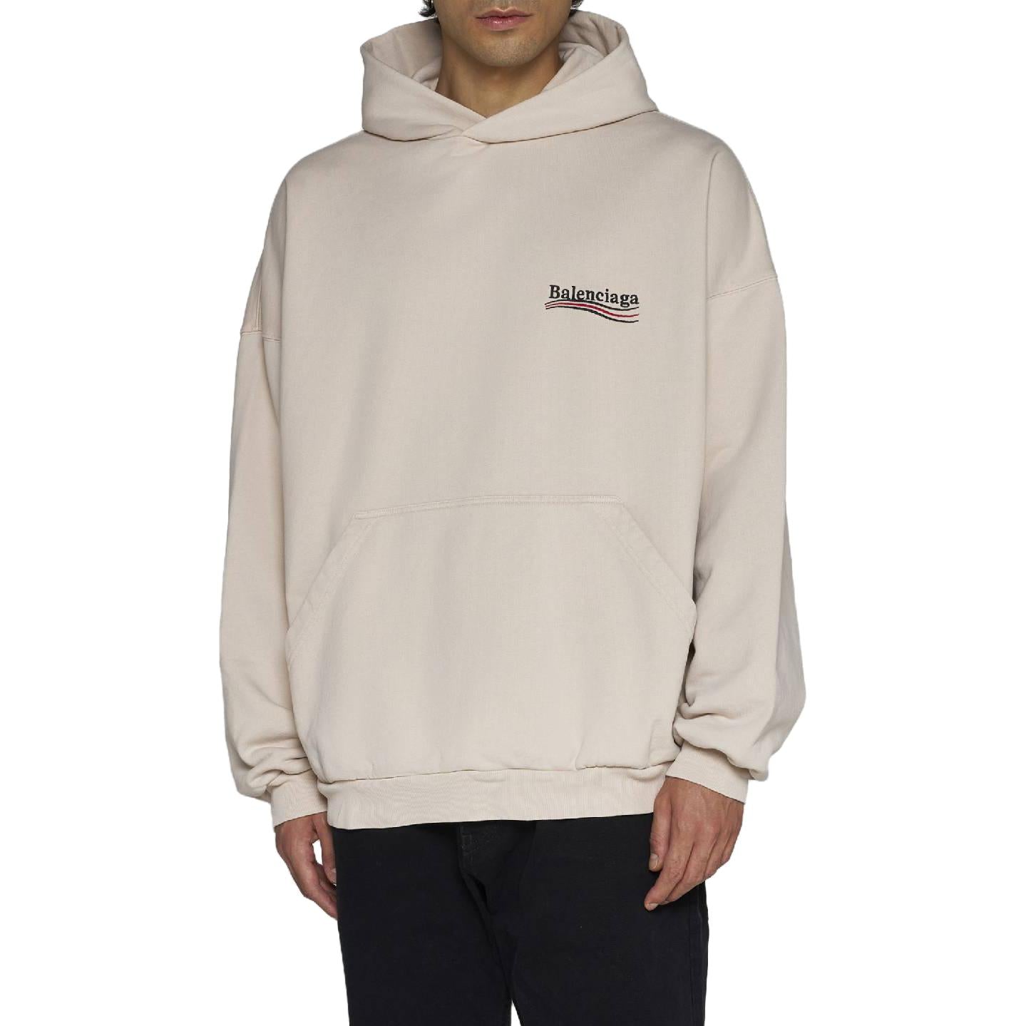 Balenciaga Political Campaign Popover Hoodie 'Light Beige' 739024TKVI99711
