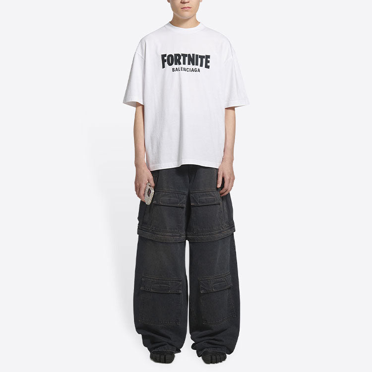 Balenciaga x FORTNITE T-Shirt Medium Fit 'White' 612966TLVO39040