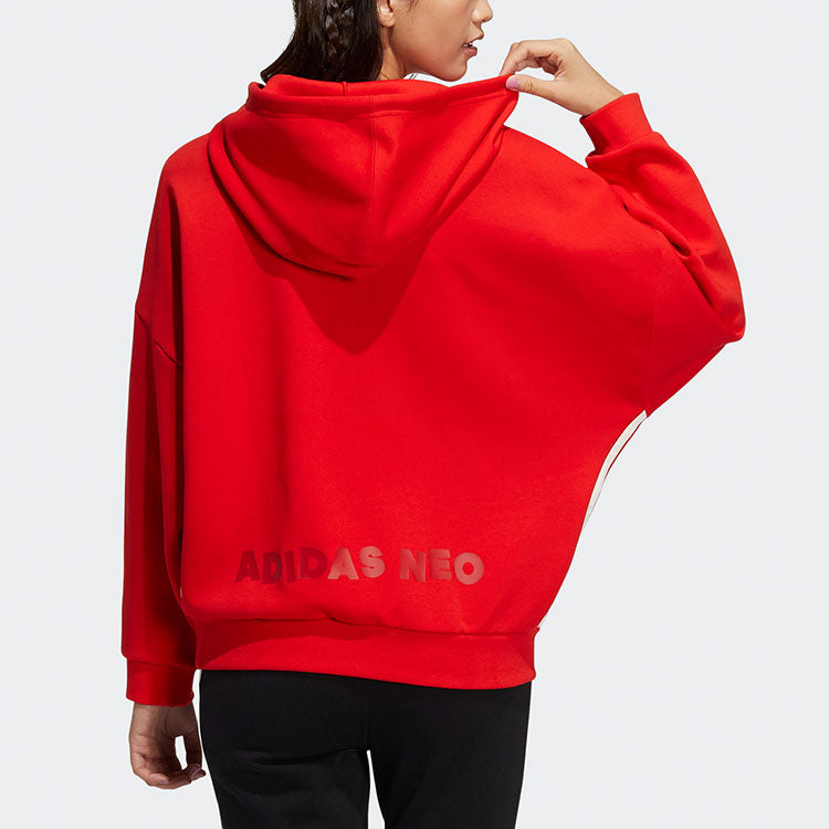 (WMNS) adidas NEO 2022 spring CNY Sesame Street knitted hoodies 'Red' HD7278