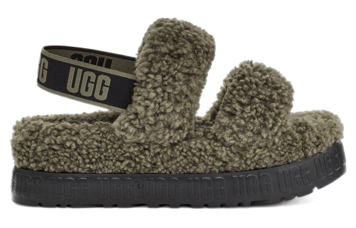 (WMNS) UGG Fluff 'Olive Green' 1120876-BTOL