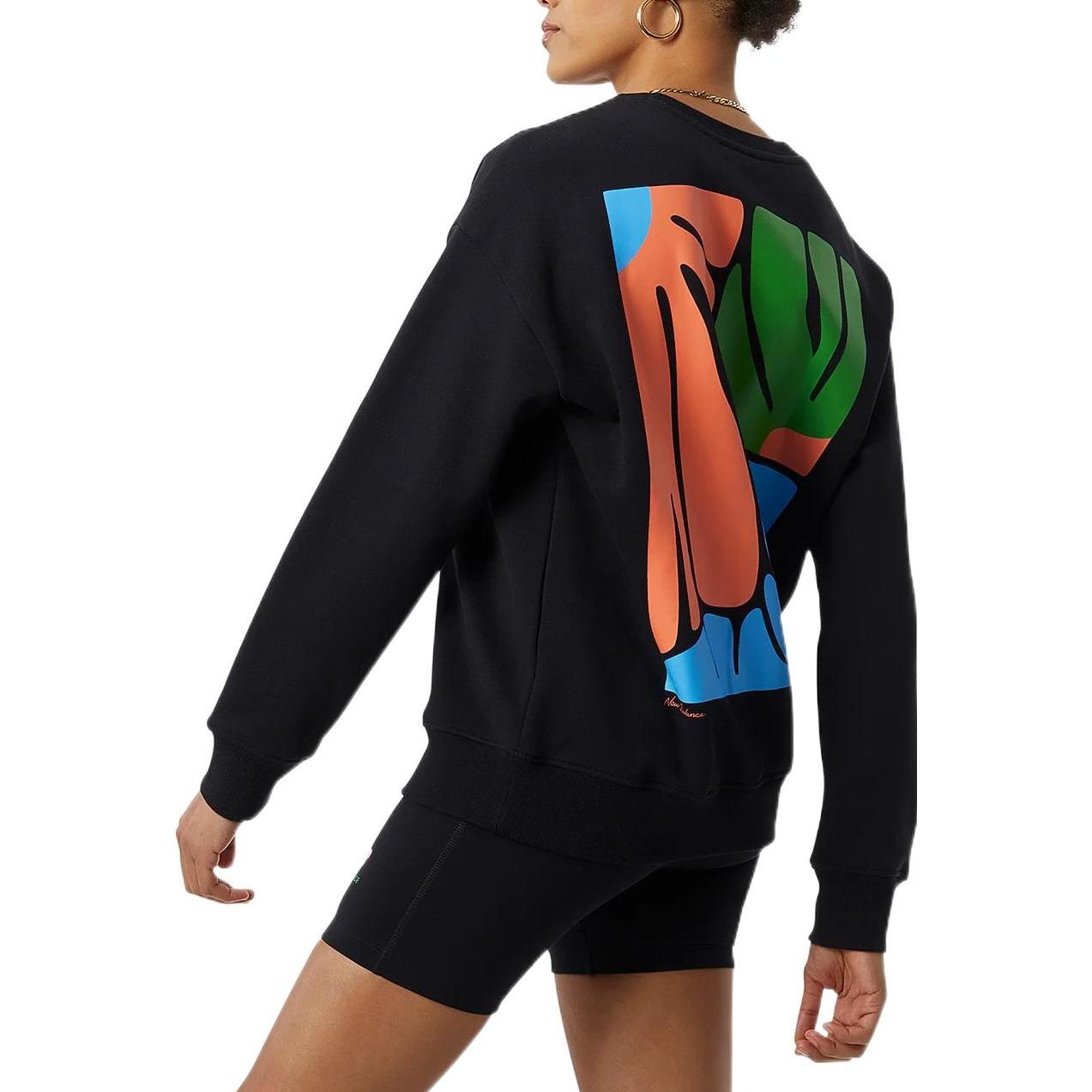 (WMNS) New Balance Athletics Kim Van Vuuren Crew Sweatshirt 'Black' WT23550-BK
