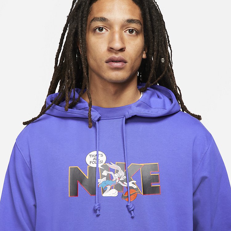 Nike Dri-FIT Standard Issue x Space Jam: A New Legacy Men's Basketball Pullover Hoodie 'Light Concord' DJ3889-471