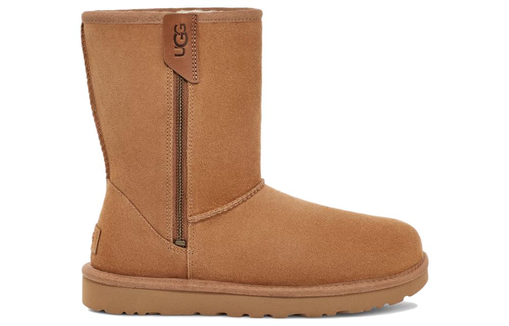(WMNS) UGG Classic Short Bailey Zip 'Chestnut' 1144043-CHE