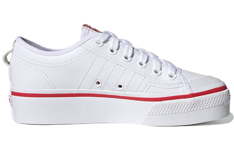 (WMNS) adidas Nizza Platform 'White Red' GV9742