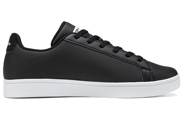 ANTA Leather Skateboarding Shoes 'Black White' 912028003-1