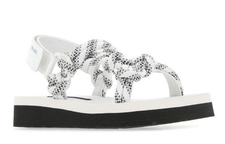(WMNS) PRADA Knot Straps Flat Sandals 'White' 1X600M_3L74_F0009_F_040