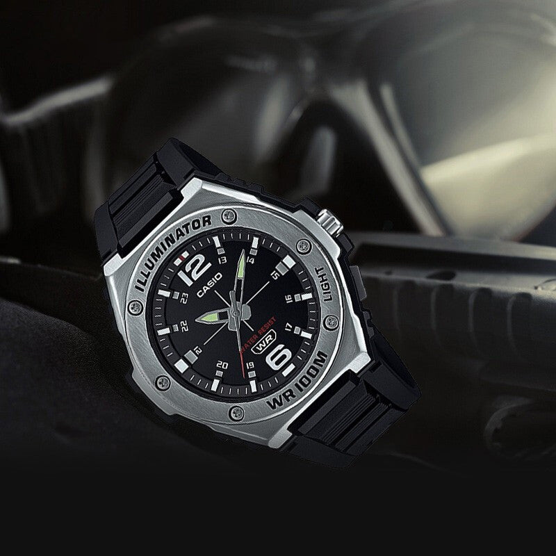 CASIO Quartz Limited Edition Waterproof Mens Black Analog MWA-100H-1A