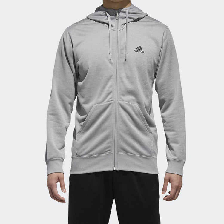 adidas Sports hooded Knit Jacket Gray DN1421