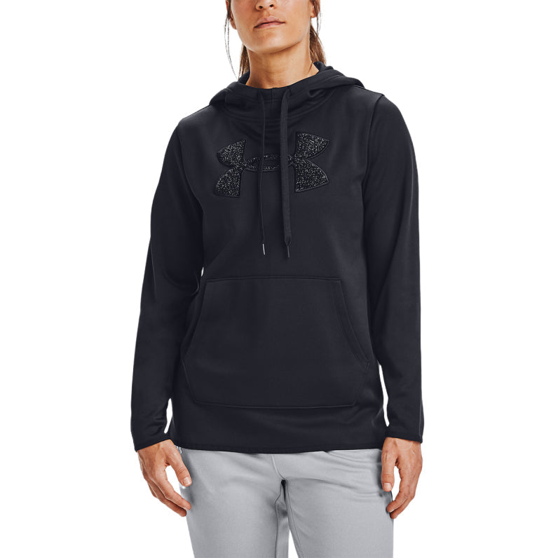 (WMNS) Under Armour Logo Fleece Hoodie Black 1360295-001