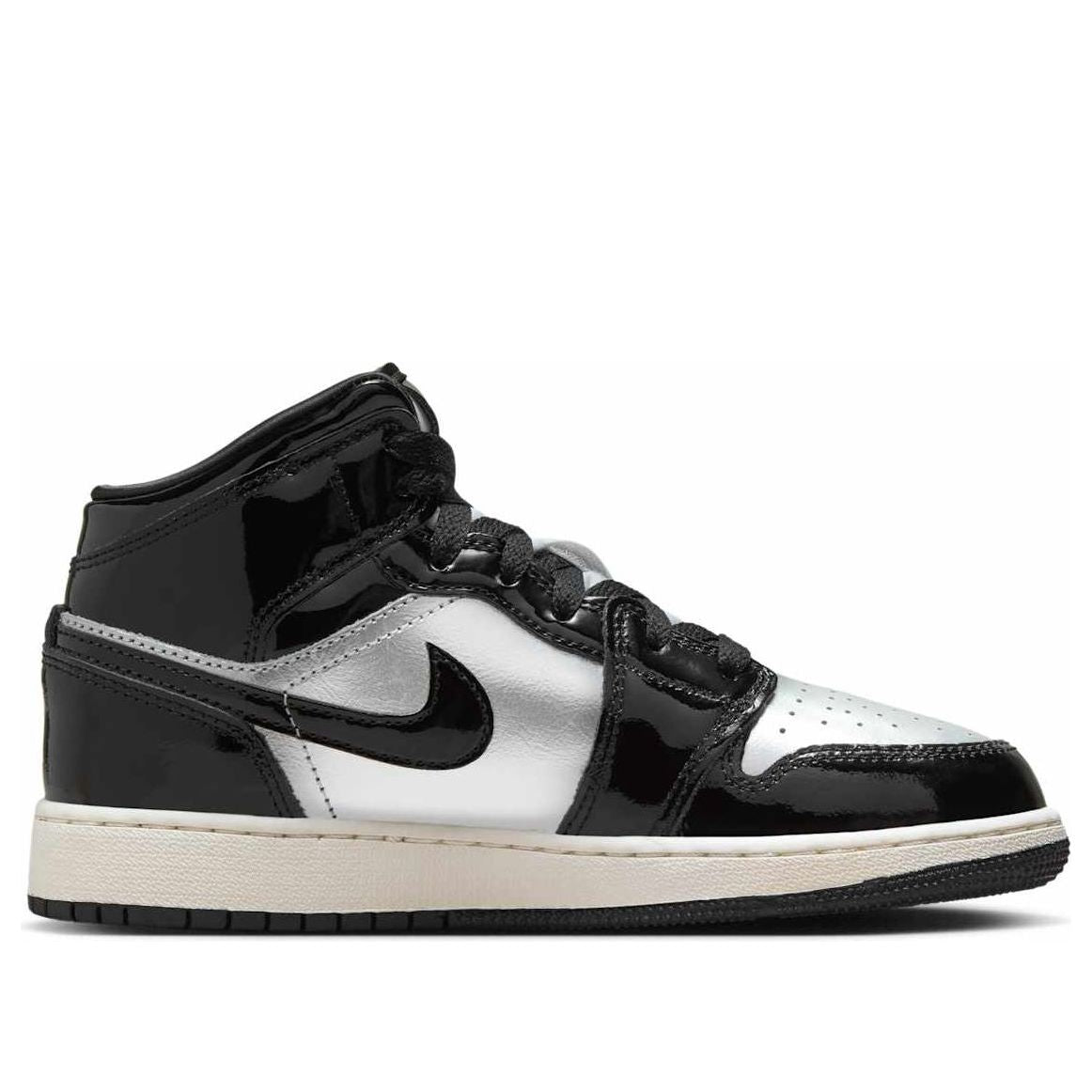 (GS) Air Jordan 1 Mid SE 'Black Metallic Silver Gold' FZ3938-001