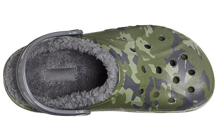 Crocs Baya Lined Clog Printing Fleece Lined Unisex Camouflage Slippers 205975-97G