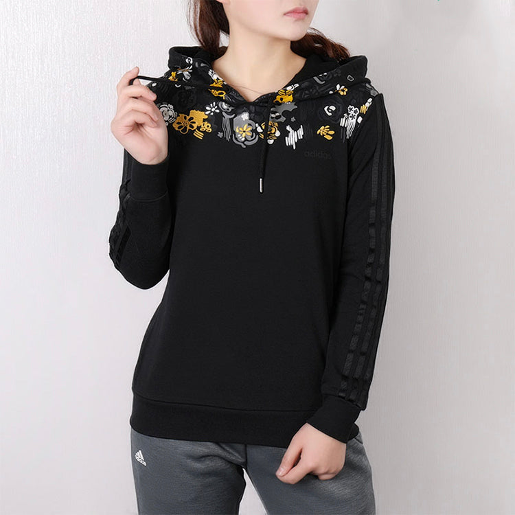 (WMNS) adidas neo Casual Sports Pullover Black DW7792