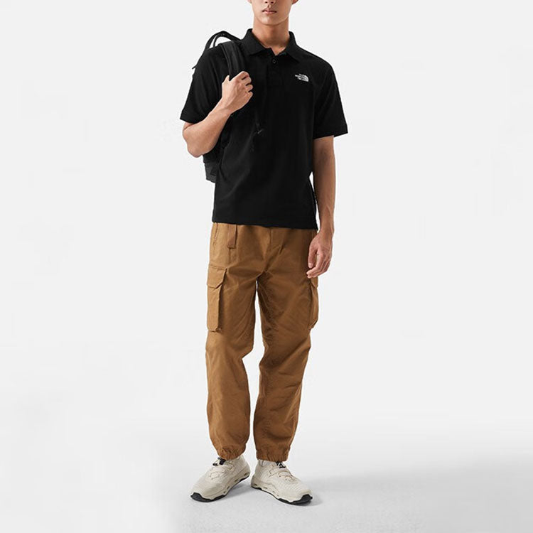 THE NORTH FACE Tonal Logo Pique Polo Shirt 'Black' NFOA7WE8-JK3