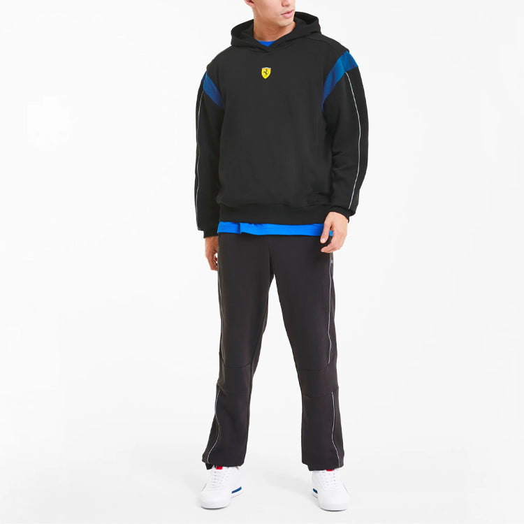 PUMA Ferrari Race Street Hoodie 'Black Blue Yellow' 598926-02