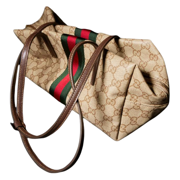 (WMNS) Gucci Melrose Medium Boston Bag 'Sand Dark Brown' 875228-FAF79-8547