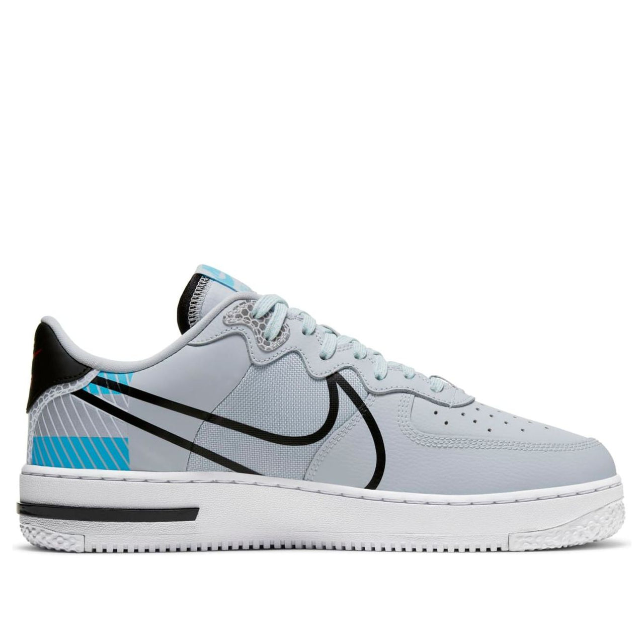 Nike x 3M Air Force 1 React LX 'Pure Platinum Baltic Blue' CT3316-001