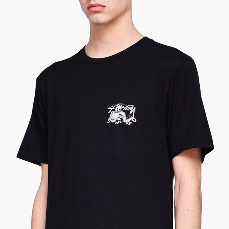 Stussy Dynasty Classic Dragon Printing Short Sleeve Unisex Black 1904300