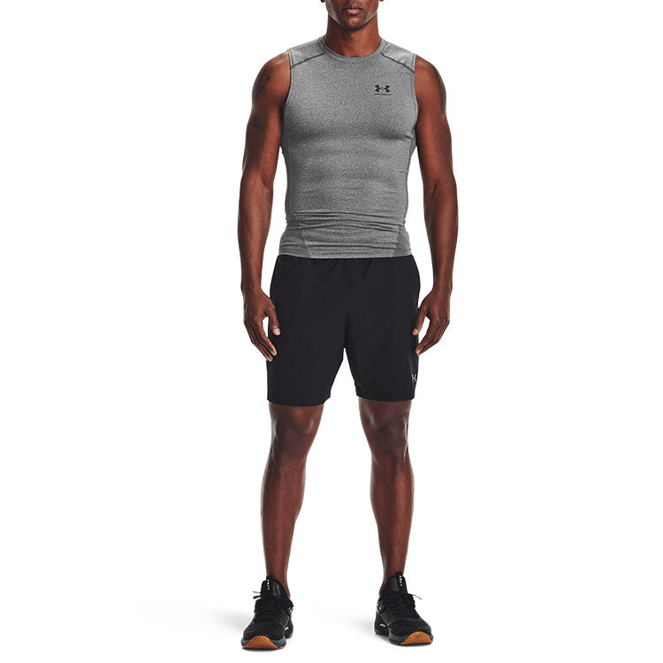 Under Armour HeatGear Sleeveless Shirt 'Carbon Heather Black' 1361522-090