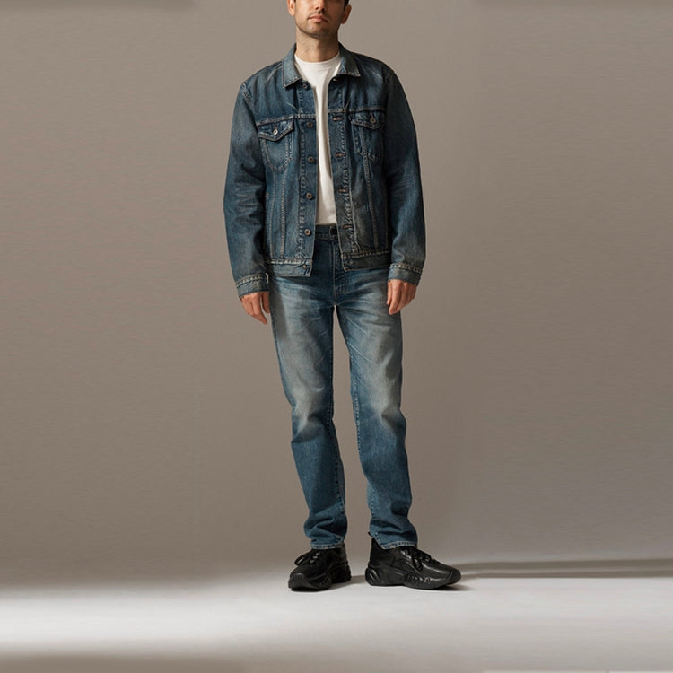 Men's Levis Distress Denim Jacket Denim Blue 67485-0012