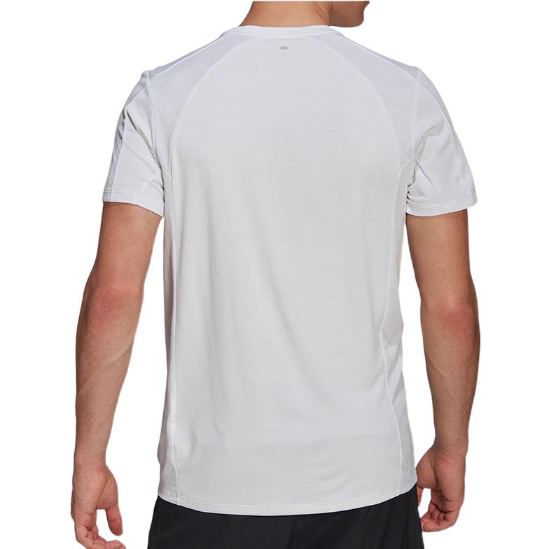 Men's adidas Solid Color Logo Round Neck Sports Short Sleeve White T-Shirt GK4302