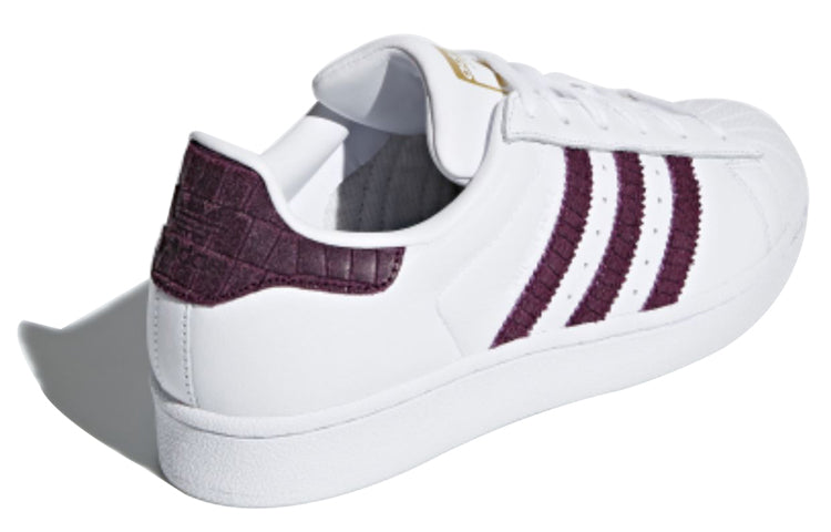 (WMNS) adidas originals Superstar 'White Wine Red' DA9104