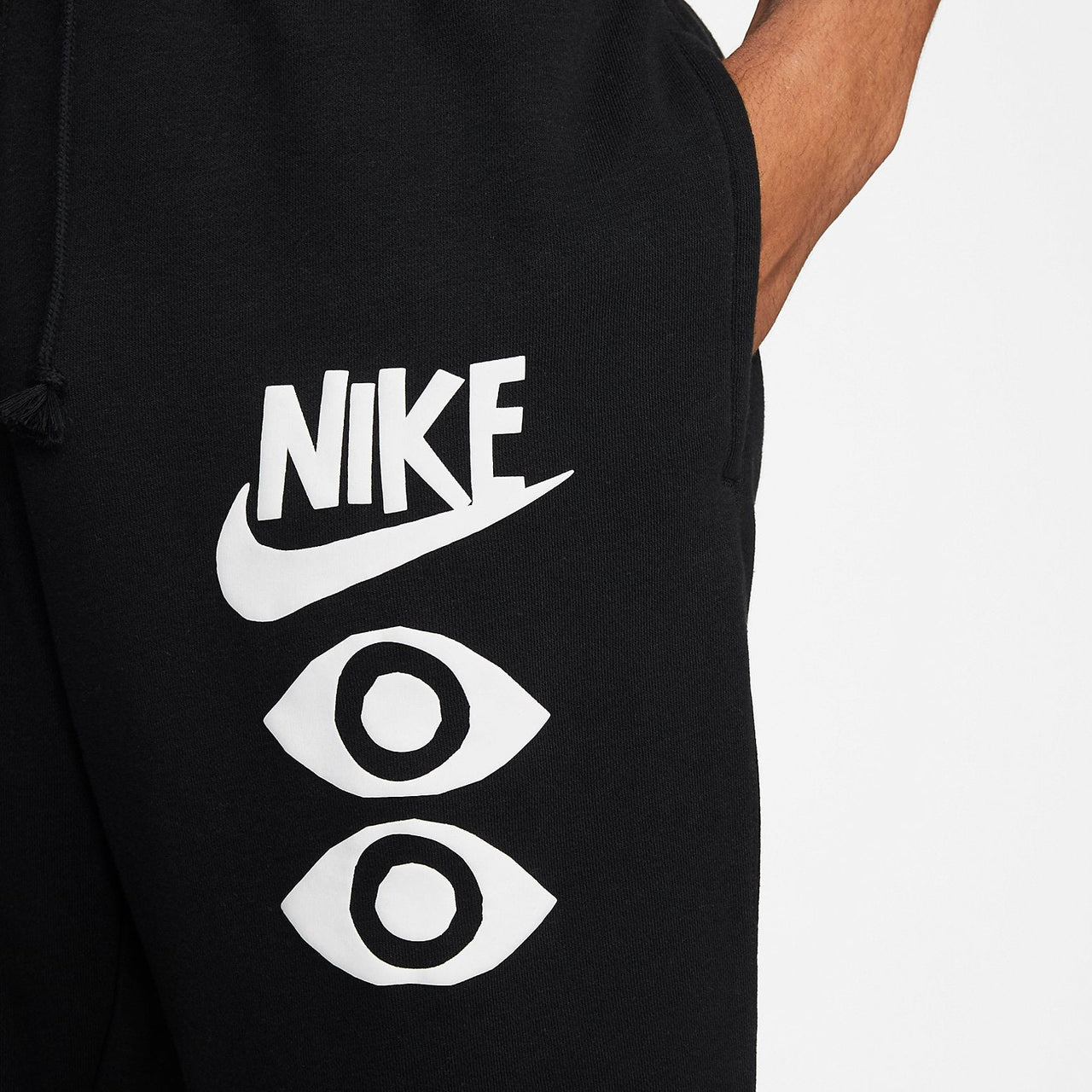 NIKE Sportswear French Terry Pants 'Black White' DQ4173-010