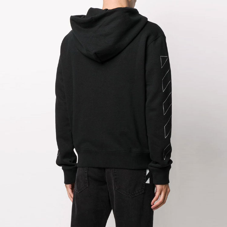 Off-White Diag Zipper Hooded Jacket Black OMBE001F20FLE0011001