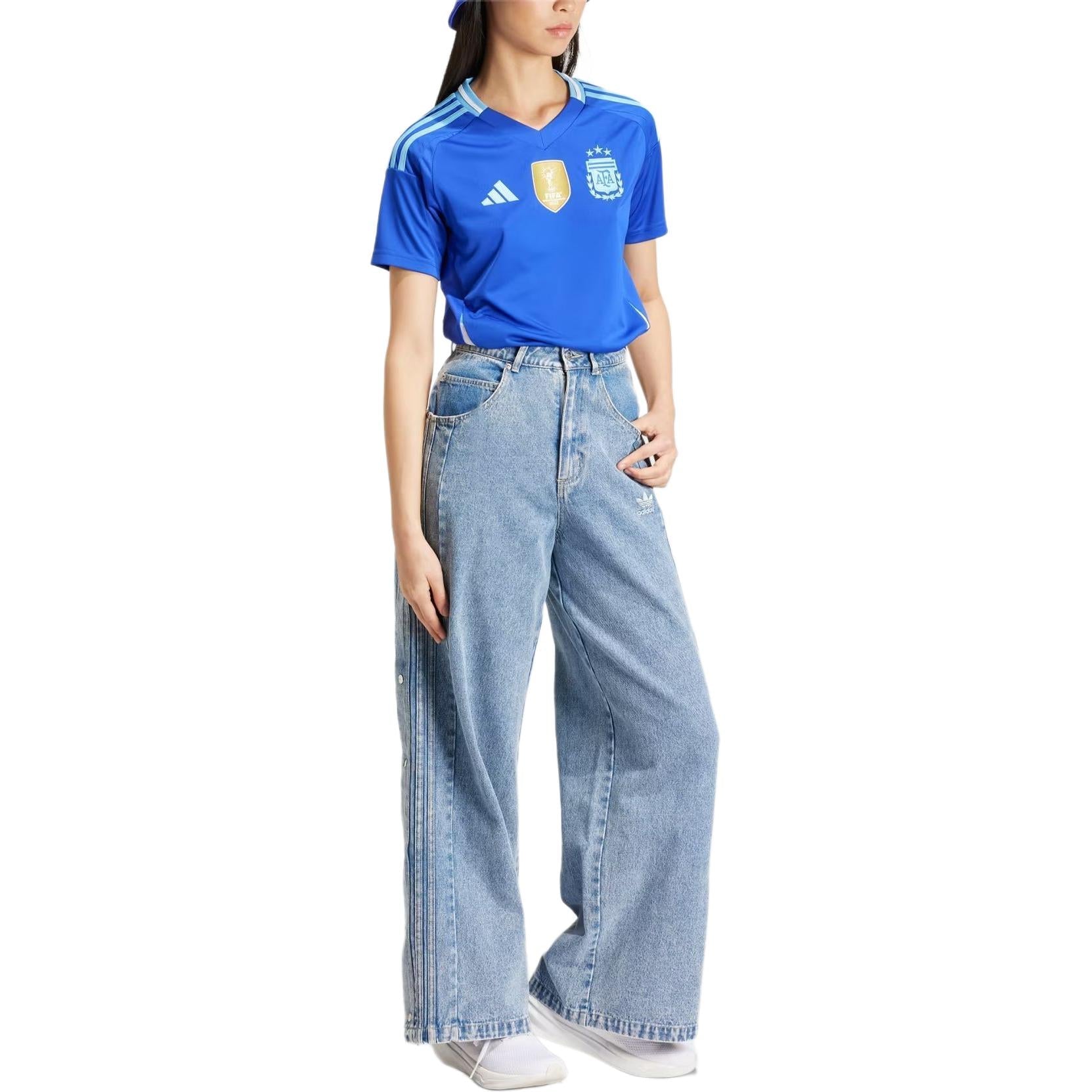 (WMNS) adidas Argentina 24 Away Soccer Jersey Asia Sizing 'Lucid Blue' IP8394