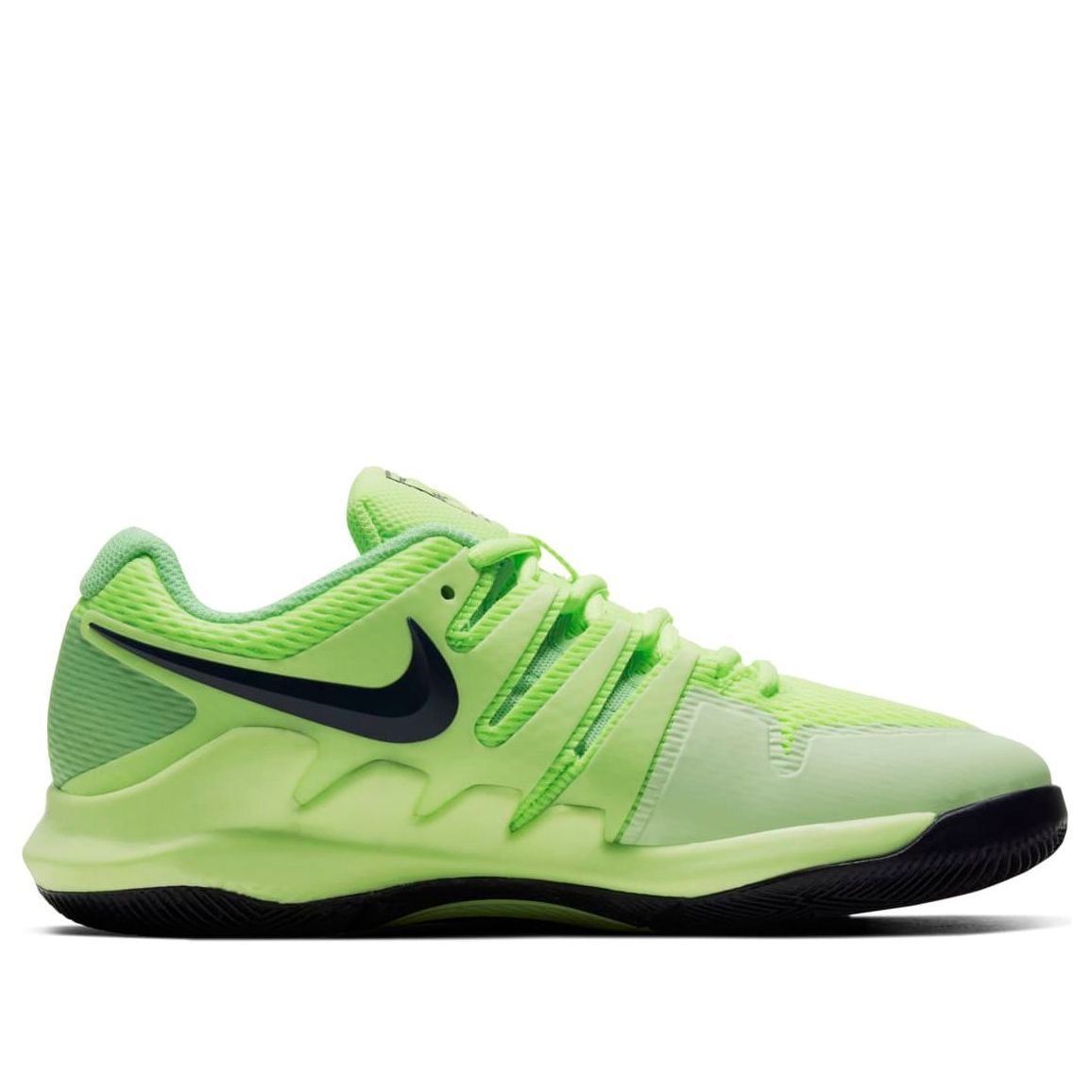 (GS) Nike Court Jr. Vapor X 'Black Green' AR8851-302
