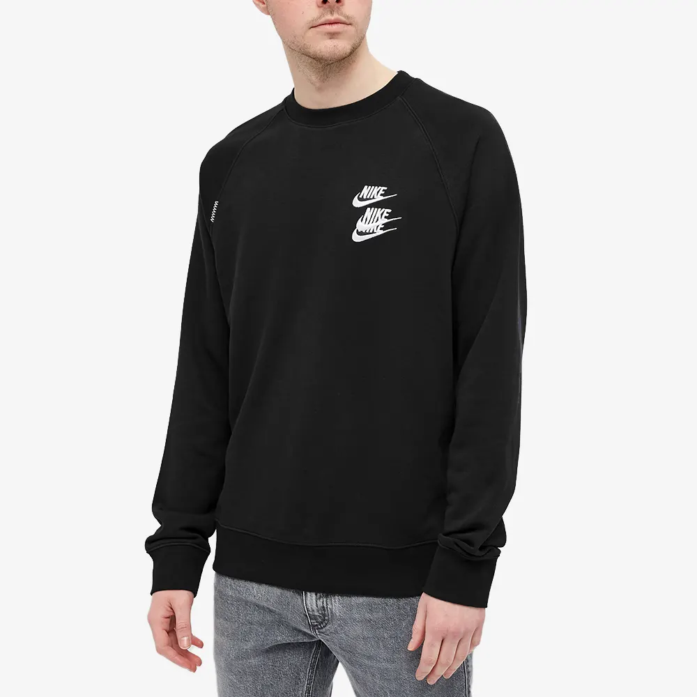 Nike Wordl Tour Crew Sweat Logo 'Black' DD0882-010