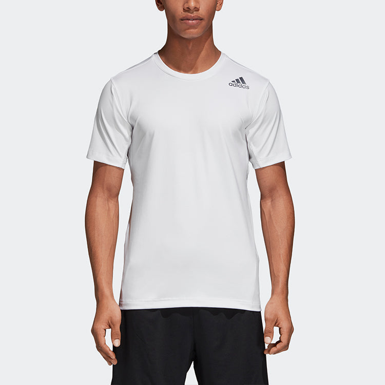 adidasFreelift Fit Cl Sports Training Tight Breathable Round Neck Short Sleeve White CX0212