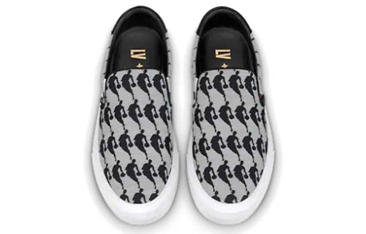 LOUIS VUITTON x NBA Canvas Slip On Shoes 'Grey' 1A8ELW
