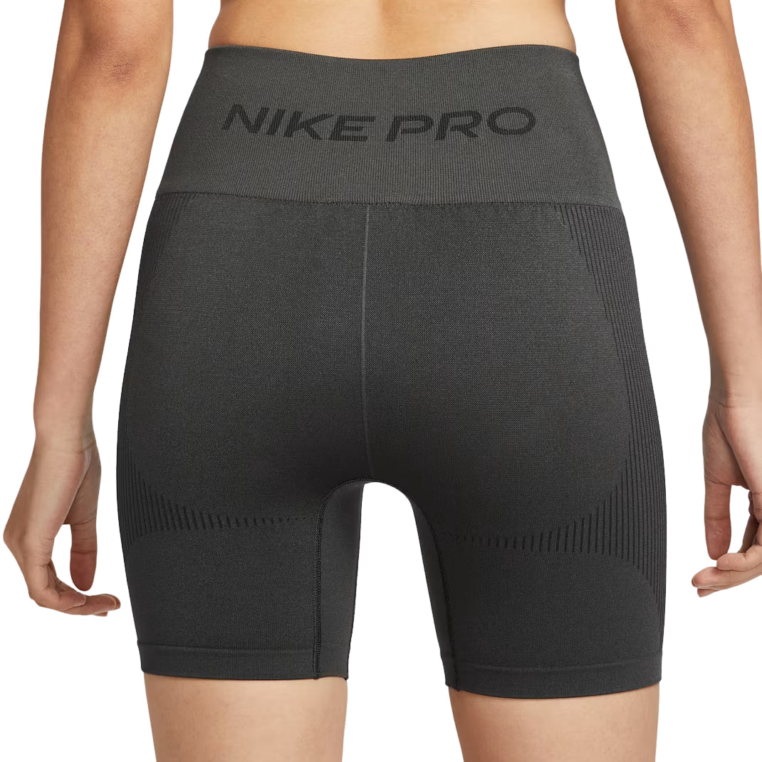 (WMNS) Nike Pro Seamless Dri-Fit High-Waisted 5" Cycling Shorts 'Dark Smoke Grey' IF1211-070