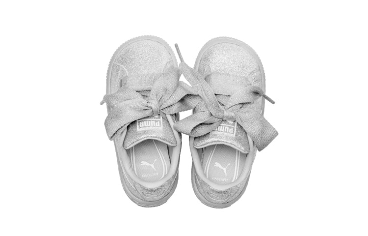 (TD) PUMA Basket Heart Holiday Glamour Ayakkabi Sneakers Silver 367632-03