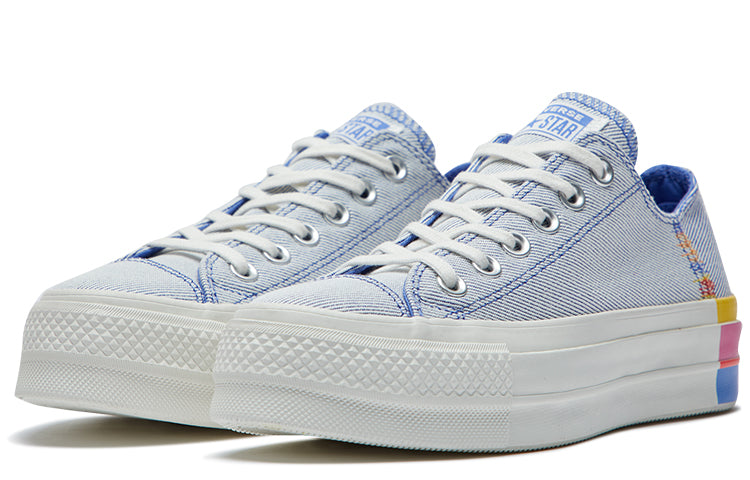 (WMNS) Converse Chuck Taylor All Star Lift Low 'Ranbow - Ozone Blue' 564993C