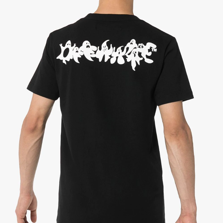 Off-White Pattern Printing Short Sleeve Black OMAA027E20JER0111001