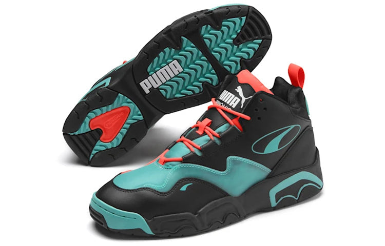 PUMA Source Mid Buzzer 'Black Green' 370598-01